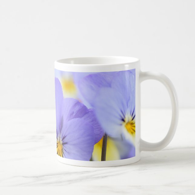Caneca De Café Pálidas Pálidas Azuis (Direita)