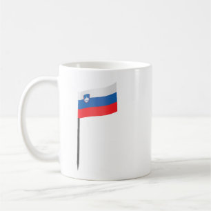 Caneca De Café Palito de dente de bandeira da Eslovênia