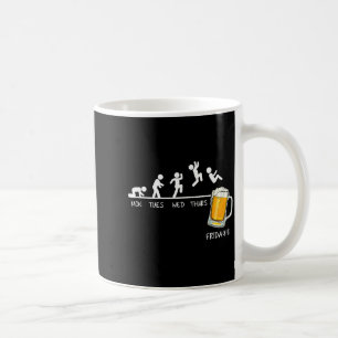 Caneca De Café Palito Engraçado Pulando Cerveja Dias Da Semana Se