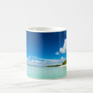 Caneca De Café Palm Beach Céu azul profundo Aquamarina