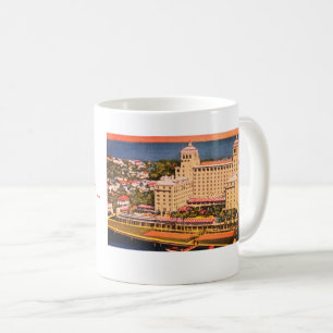 Caneca De Café Palm Beach, Florida - Vintage Skyline Photo