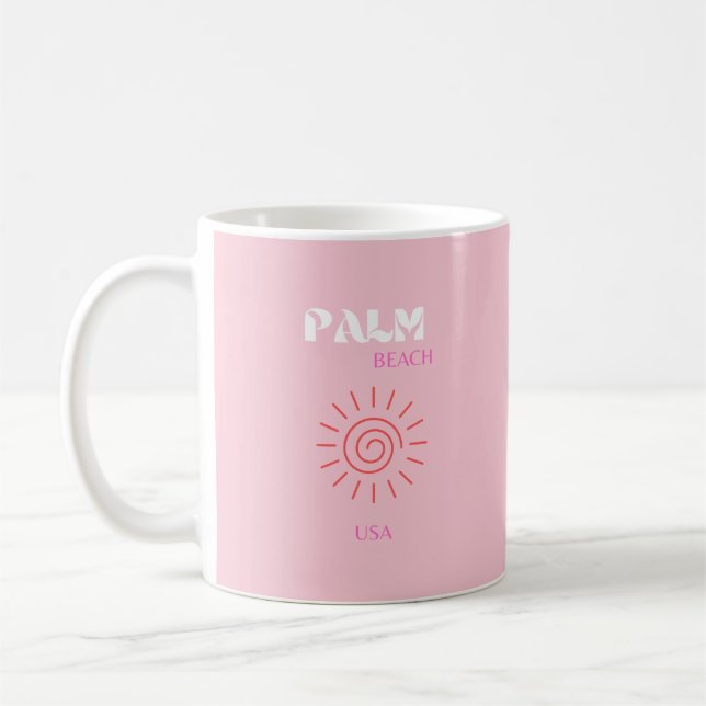 Caneca De Café Palm Beach, Preppy, Preppy Room, rosa (Esquerda)