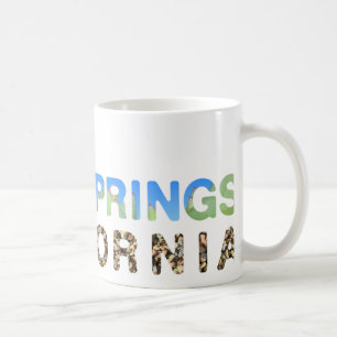 Caneca De Café Palm Primaveras Azul e Verde