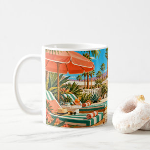 Caneca De Café Palm Springs Poolside Retro Mid Century Modern Mug