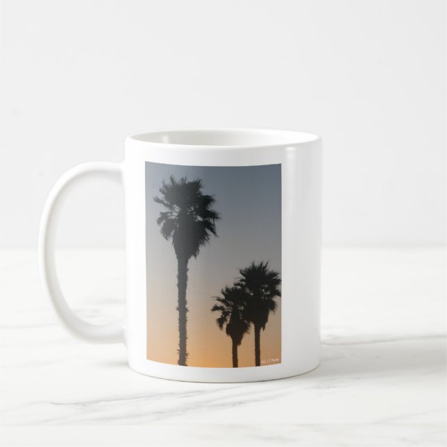 Caneca De Café Palm Trees At Sunset (Esquerda)