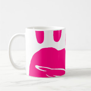 Caneca De Café Palma de pintura rosa impressão mão