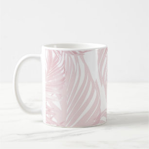 Caneca De Café Palma Rosa Esbranquiçada 1 #tropical #arte