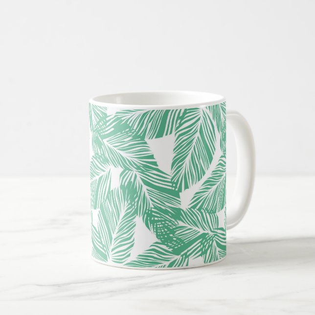 Caneca De Café Palmas tropicais (Frente Esquerda)