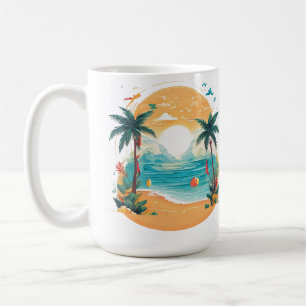Caneca De Café Palmeira de Sun Beach