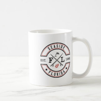 Caneca De Café Palmeiras à Beira-Mar da Flórida em Seaside Vintag