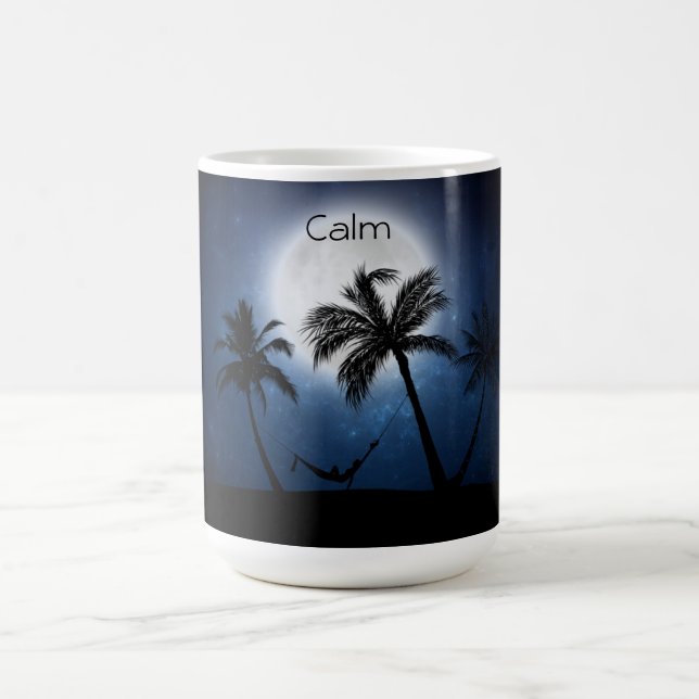 Caneca De Café Palmeiras à luz do luar (Centro)