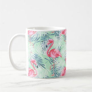 Caneca De Café Palmeiras e flamingos