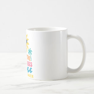 Caneca De Café Palmeiras e Positividade - Moda de Verão Retroativ