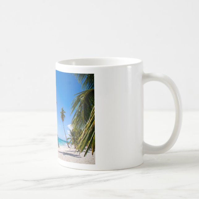 Caneca De Café Palmeiras na praia de Isla Saona (Direita)
