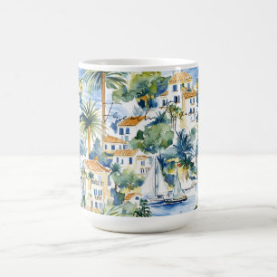 Caneca De Café Palmeiras Tropicais da Riviera Francesa
