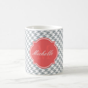 Caneca De Café Paloma Houndstooth Monograma Mug