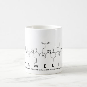 Caneca De Café Pamelia peptide name mug