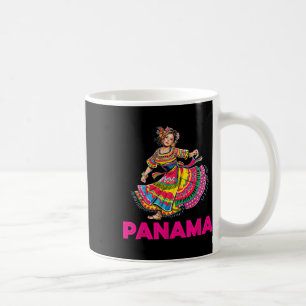 Caneca De Café Panamá dançando cultura mulher colorida tradiciona
