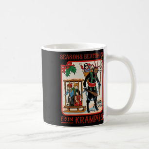 Caneca De Café Pancadas Sazonais do Krampus no Natal