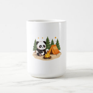 Caneca De Café Panda Acampando