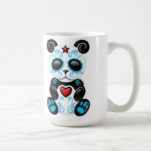 Caneca De Café Panda azul do açúcar do zombi