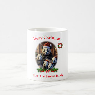 Caneca De Café Panda Bears Christmas Mug