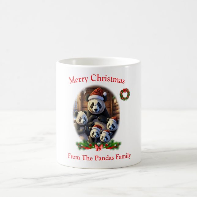 Caneca De Café Panda Bears Christmas Mug (Centro)