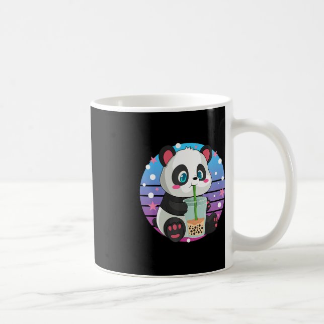 Caneca De Café Panda Boba Tea Bubble Tea Anime Kawaii Neko (Direita)
