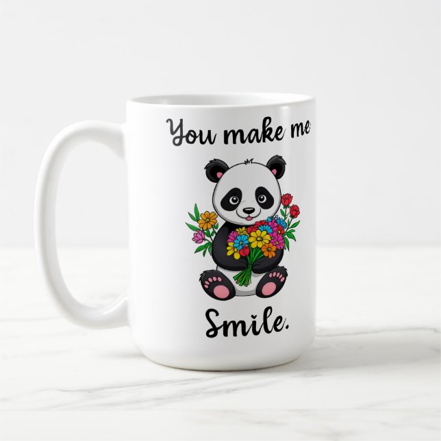Caneca De Café Panda Bonita Você Me Faz Sorrir (Esquerda)