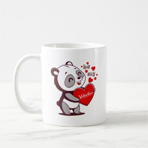 Caneca De Café Panda Com Amor