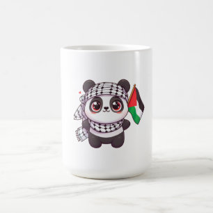 Caneca De Café Panda com Paz na Palestina