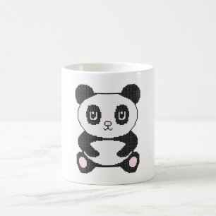 Caneca De Café Panda de brinquedo de bordado cruzado original