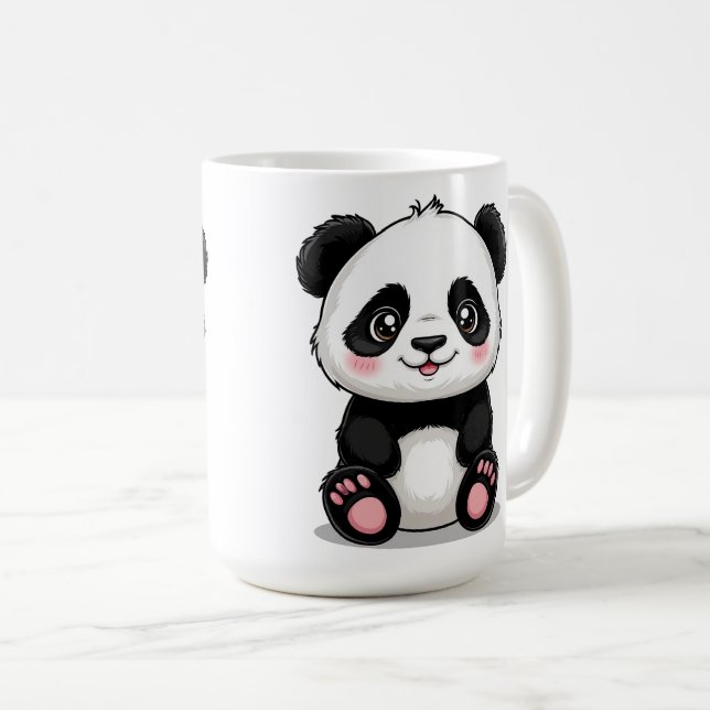 Caneca De Café Panda de Desenho Adorável (Frente Esquerda)