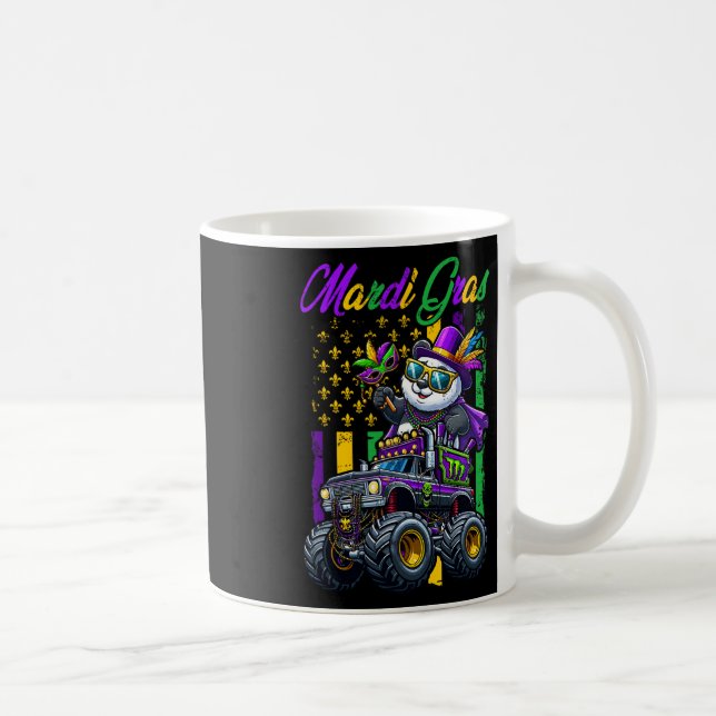 Caneca De Café Panda de Mardi Gras dá um soquinho em Contas de Ca (Direita)