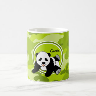 Caneca De Café Panda do bebê; camo verde-claro, camuflagem