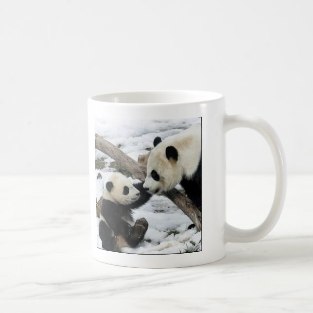 Caneca De Café panda e mamã do bebê (Direita)