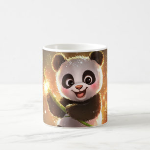 Caneca De Café Panda Estilo Cartoon Vibrante Colorido Fofo