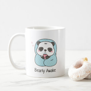 Caneca De Café Panda Fofa com Cobertor Mal Acordado Trocadilho