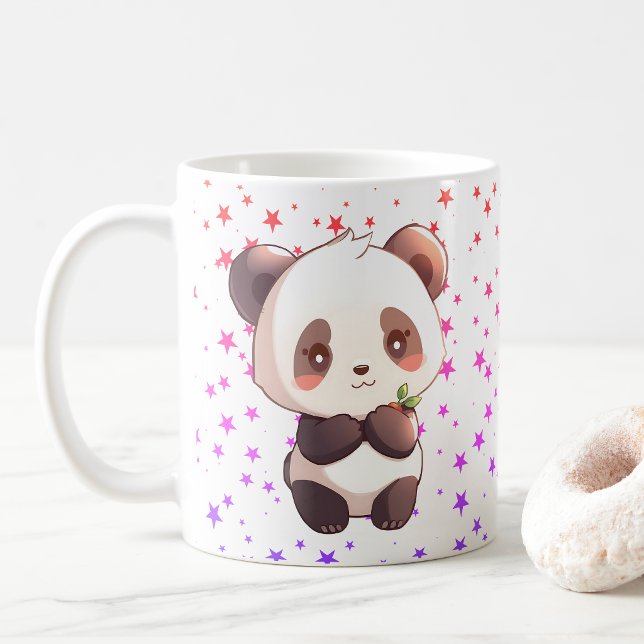 Caneca de Café Panda Fofa, Xícara com Padrão de Es (Criador carregado)