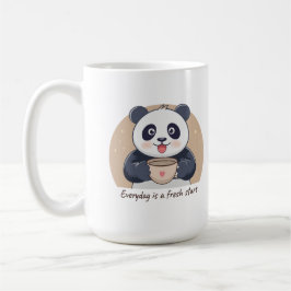 Caneca De Café Panda Fofo com Café