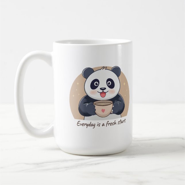Caneca De Café Panda Fofo com Café (Esquerda)