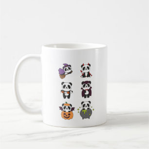 Caneca De Café Panda Halloween Vampiro do Diabo da Bruxa Pumpkin