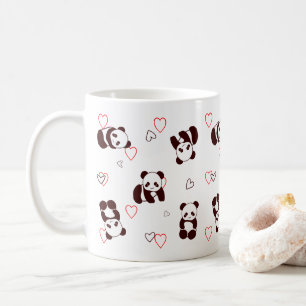 Caneca De Café Panda Heart Mug