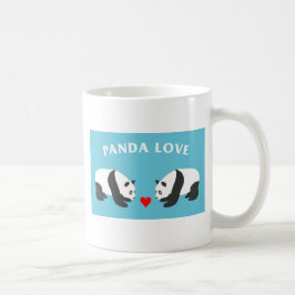 Caneca De Café Panda Love (azul)