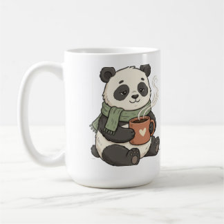 Caneca De Café Panda Mignon - Illustration Animal Café 