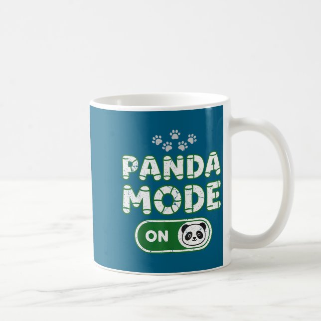 Caneca De Café Panda Mode On Funny Animal Bear Lover Owner Costum (Direita)