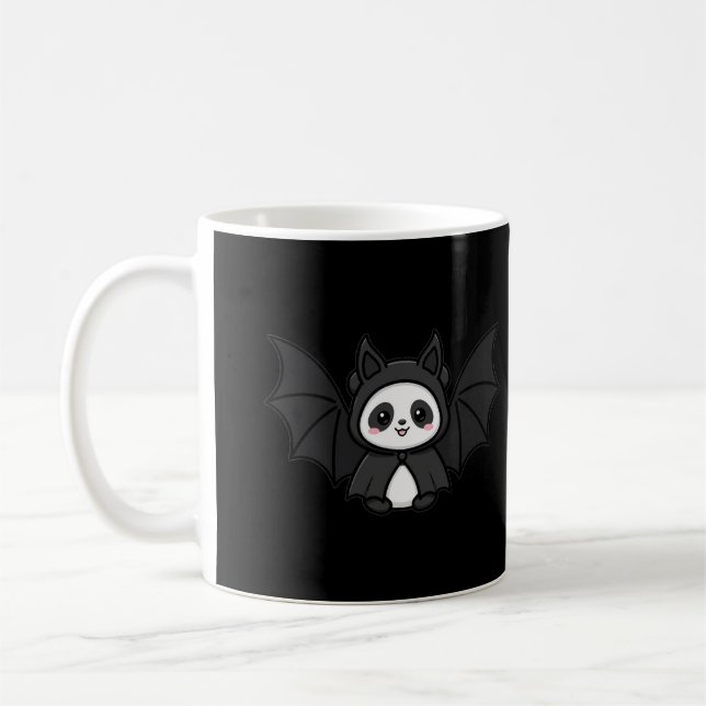 Caneca De Café Panda Morcego Halloween (Esquerda)