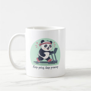 Caneca De Café Panda Motivacional Bonita em Esteira