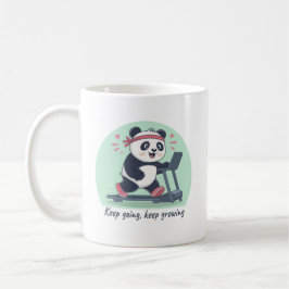 Caneca De Café Panda Motivacional Fofo em Esteira