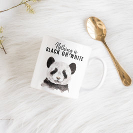 Caneca De Café Panda Negra E Branca Moderna Engraçada Com Citação
